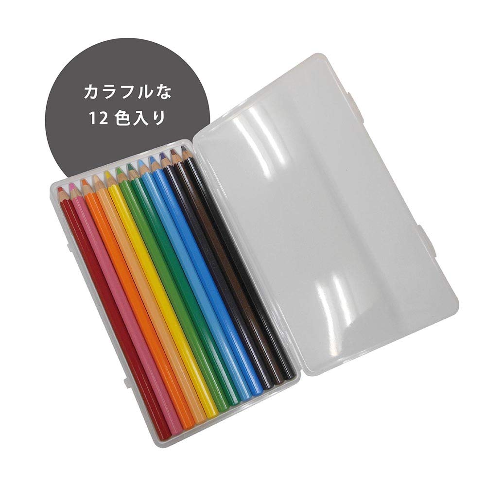 Amazon | アックスコーポレーション 色鉛筆セット 12色 太芯 IAFC-S01